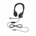 Califone NeoTech Mid-Weight, On-Ear Stereo Headset with Gooseneck Microphone, 3.5mm Plug, Black/Silver 1025MT